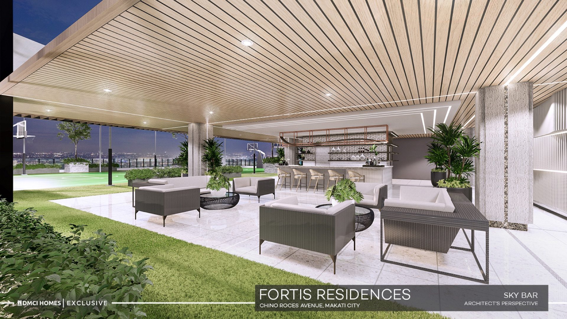 One Fortis Plaza Sky Bar — rooftop venue with panoramic Makati views