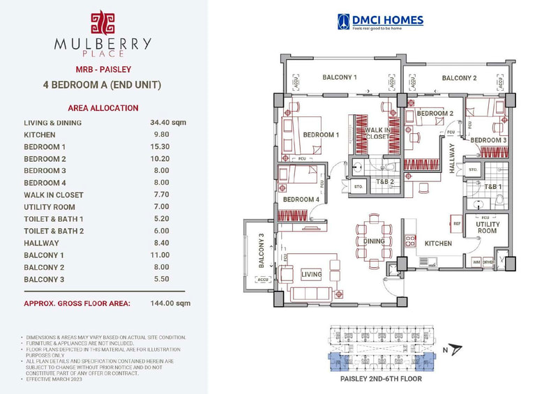 Mulberry Place 4-Bedroom floor plan