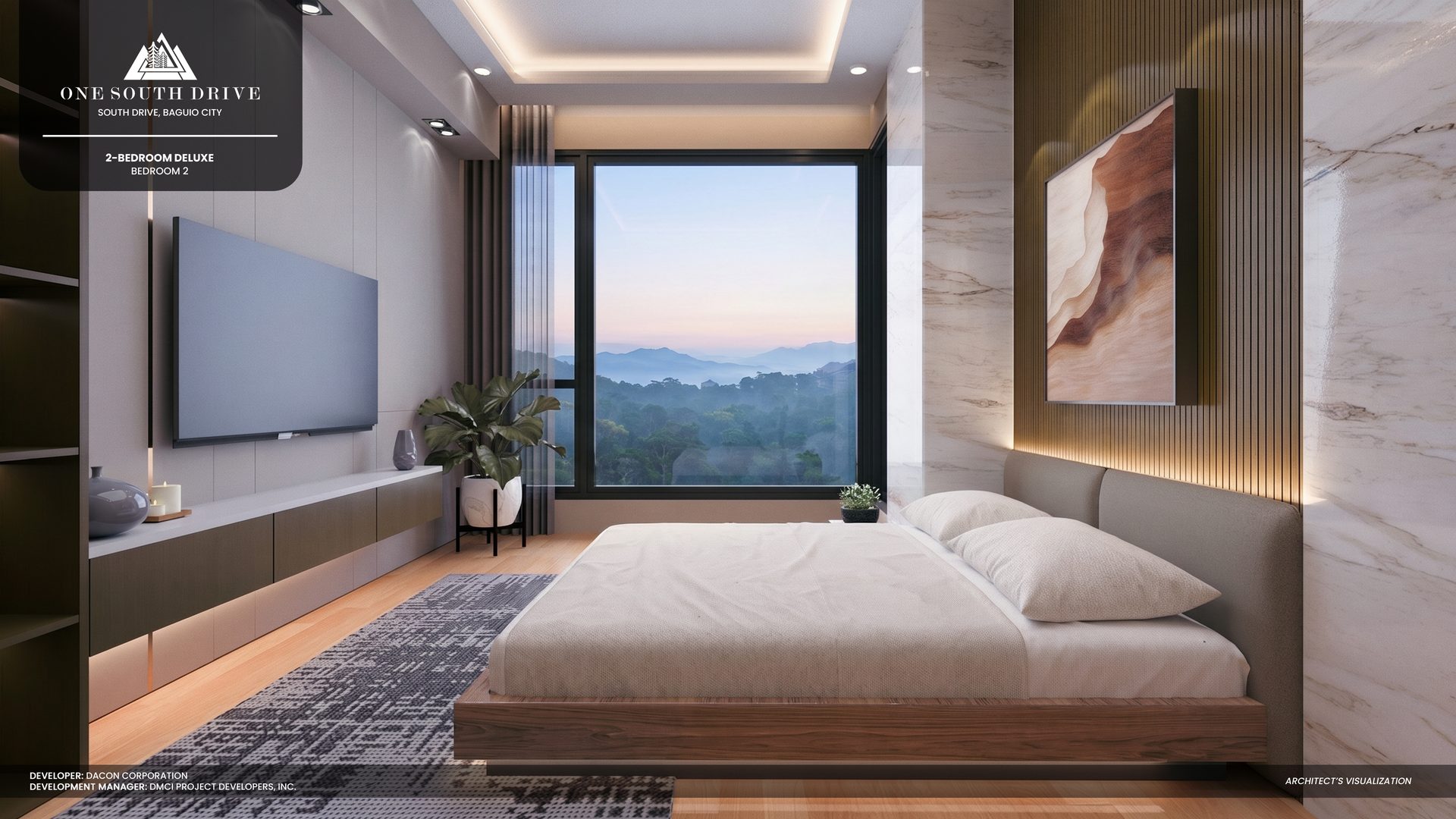 Bedroom 2 — 2BR Deluxe, One South Drive